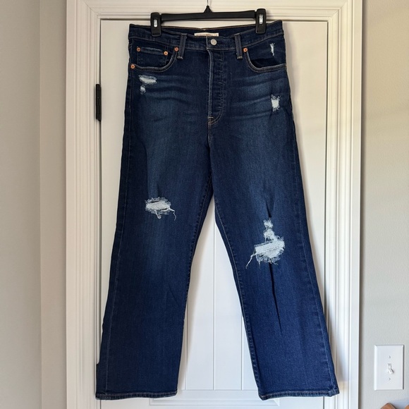 Levi's Ribcage Straight Pick A Draw Straight Leg Ankle Jeans Size 31 - Picture 1 of 5